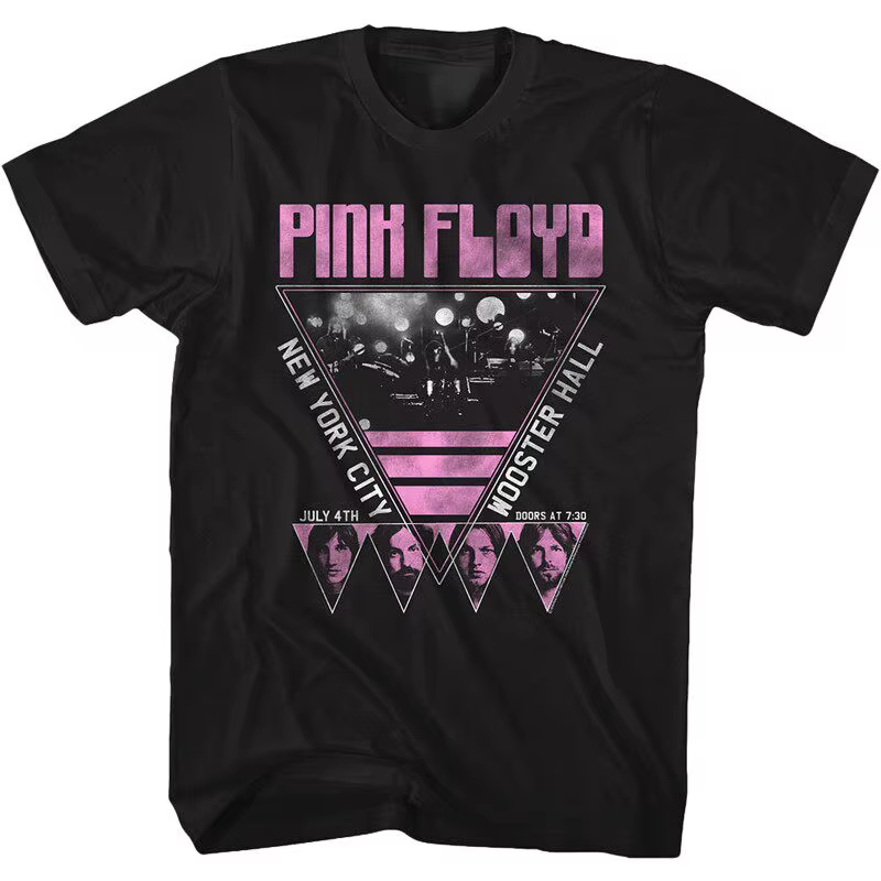 T-Shirt décontracté jaune Pink Floyd Band