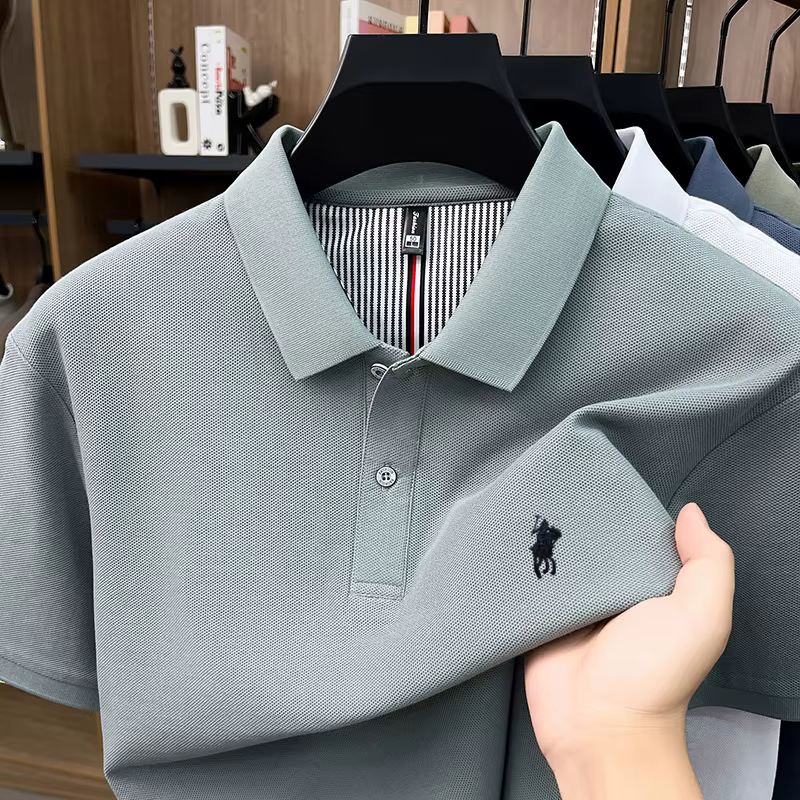 Marque haut de gamme à manches courtes polo pour hommes 100% coton été luxe poney broderie Designer nouveau mode Golf Business Casual t - shirt