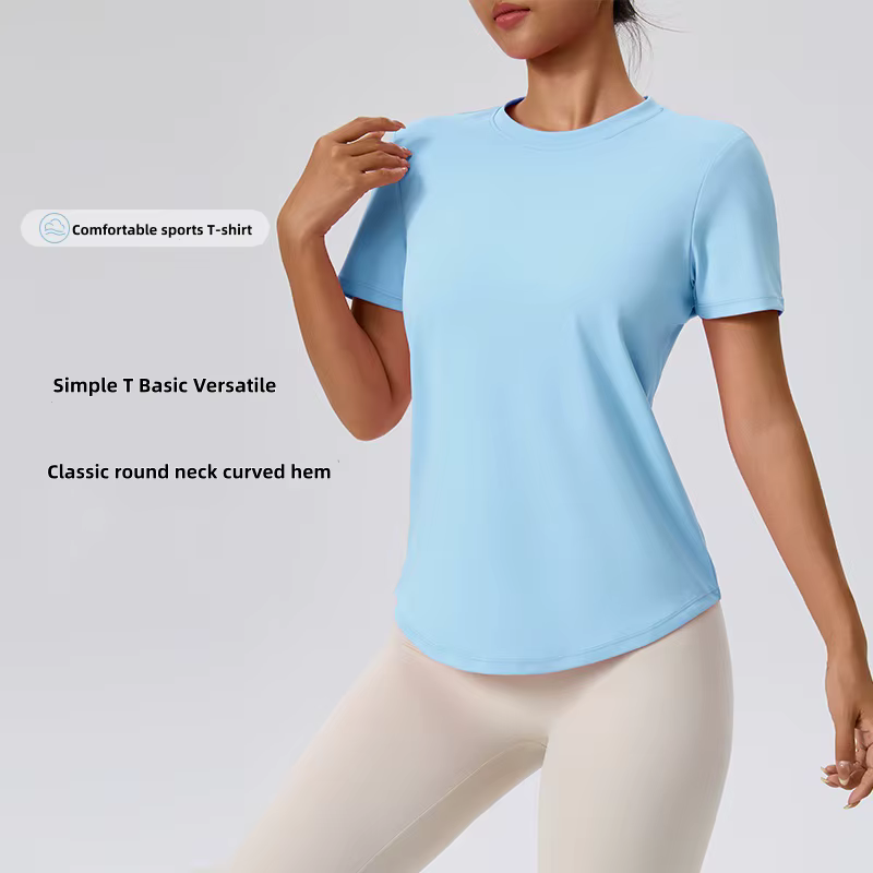 T-shirt classique à col rond pour femmes