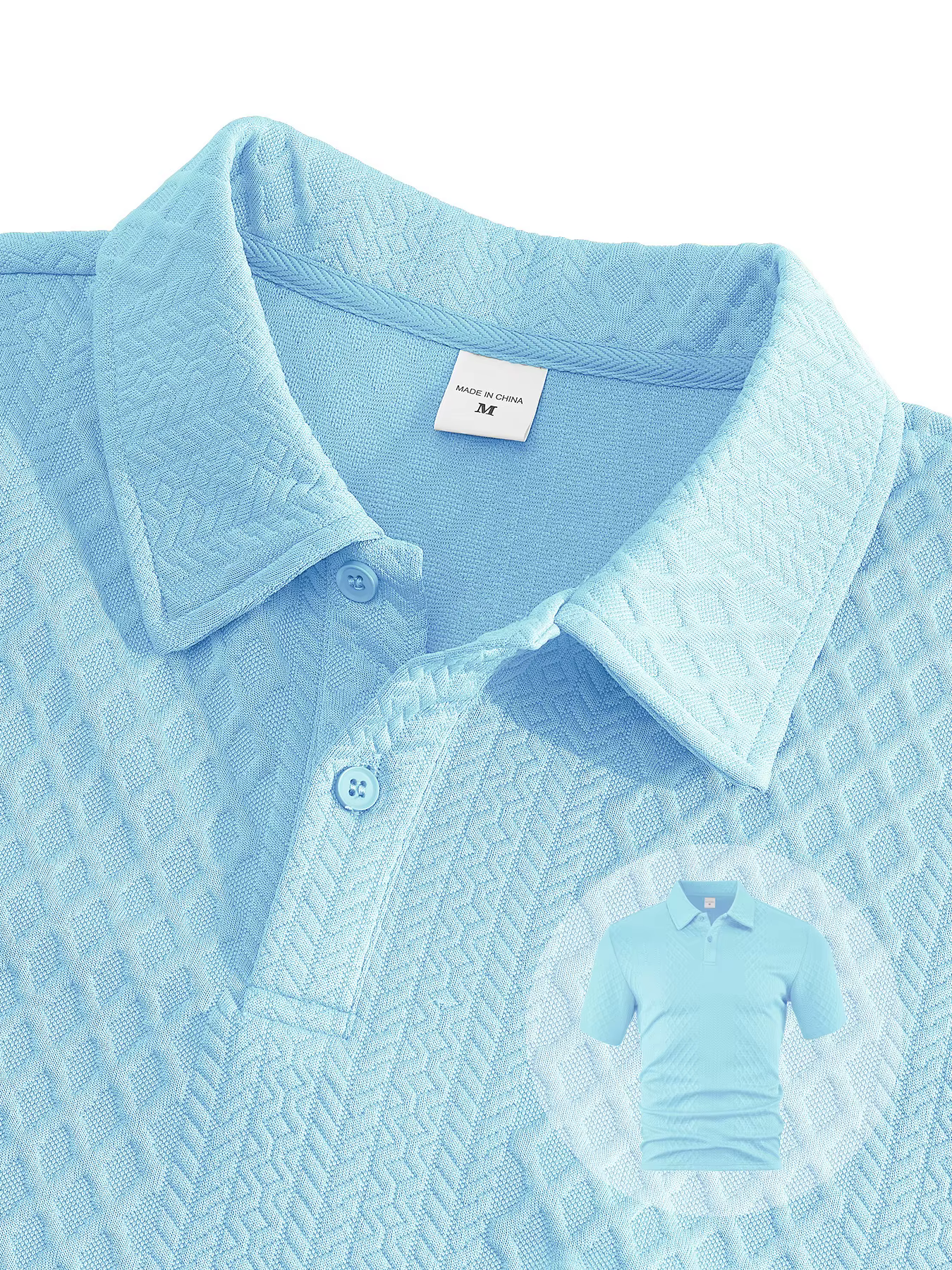 Ensemble polo et short jacquard pour homme