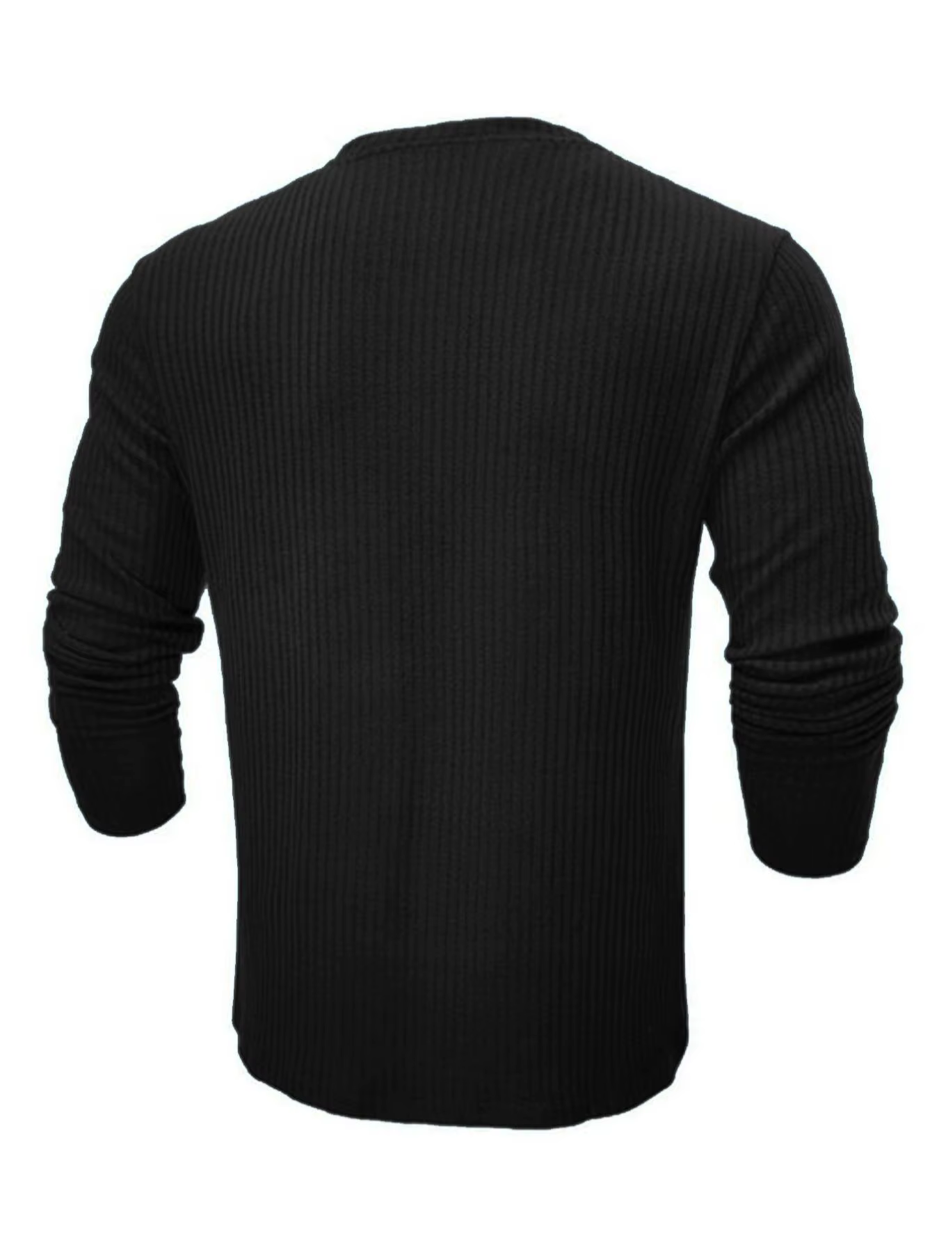 T-shirt en tricot à manches longues et col rond pour homme, pull uni, coupe décontractée et formelle, parfait pour tous les jours