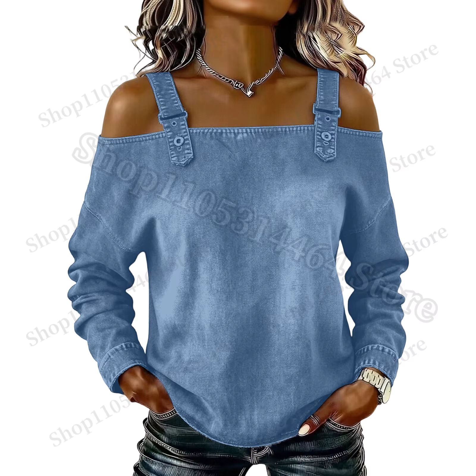 Haut en jean pour femme