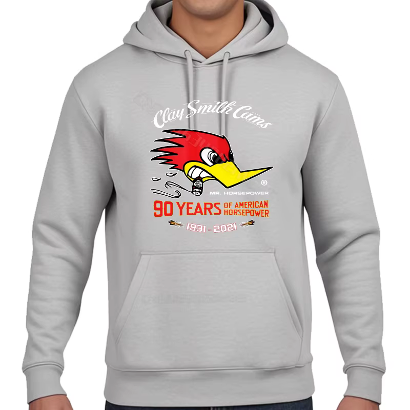 Sweat-shirt drôle noir à capuche d'entraînement oiseau rouge avec texte Design à manches longues rétro pas cher pull