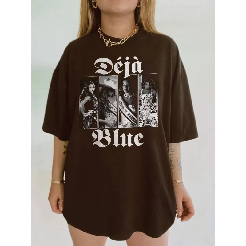 Deja bleu Beyonc É Tour modèle hommes T-shirt été nouveau Style unisexe