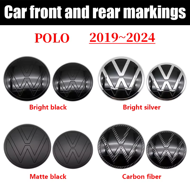 Emblème de calandre avant et de coffre arrière pour VW Volkswagen Polo 2011-2013 2014-2018 2019-2024 Accessoires Décoration Autocollant