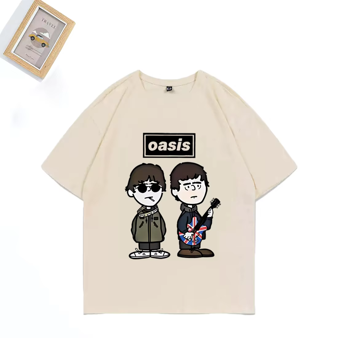 Groupe de Rock britannique o-oasis Live 25 T-shirt punk hommes femmes dessin animé vintage Hip Hop streetwear 100% coton
