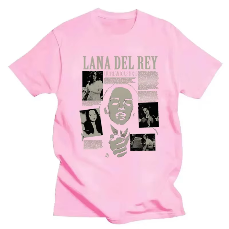 Chanteur Lana Del Rey imprimer t-shirt hommes femmes mode Hip Hop Streetwear Harajuku à manches courtes grande taille