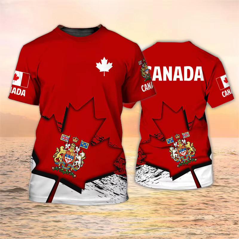 T-shirt drapeau du Canada pour homme