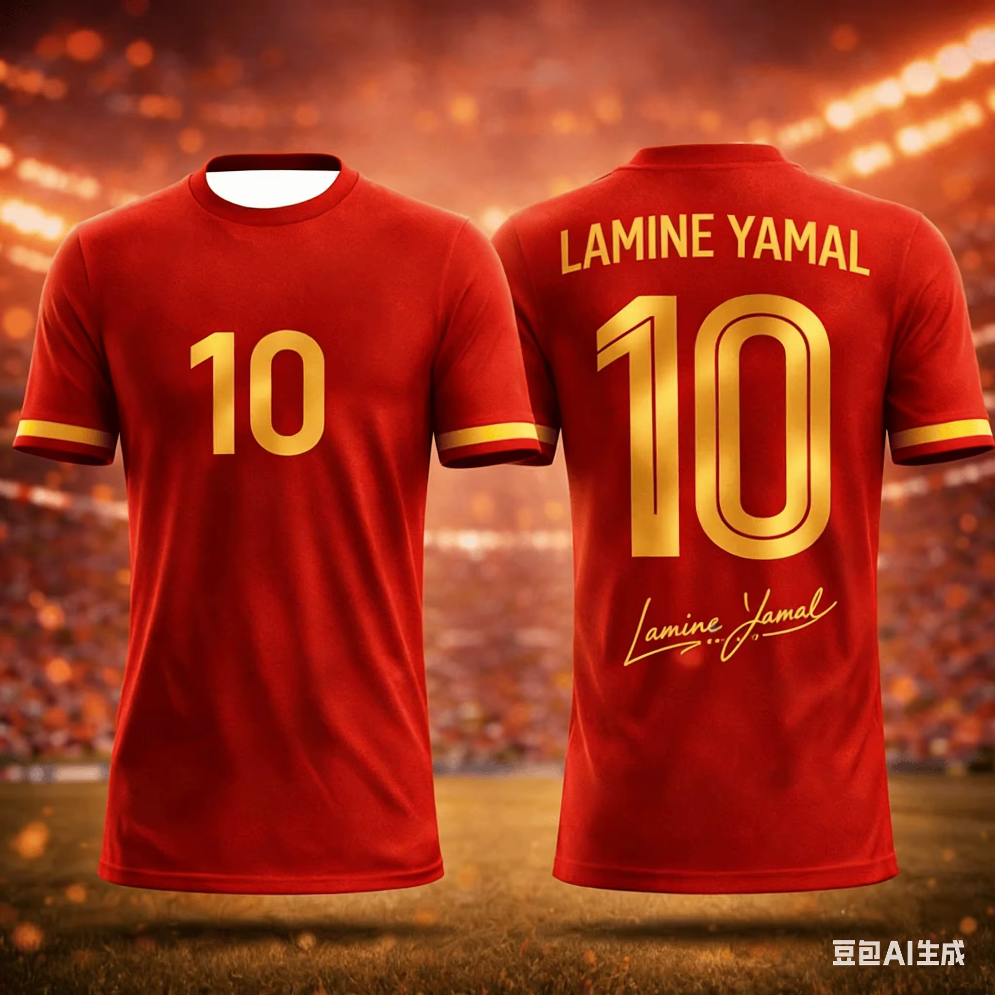 Maillot de l'équipe de Barcelone été 2026 # T-shirt de sport à manches courtes pour enfants, adultes et familles, séchage rapide, 10 LAMINE YAMAL