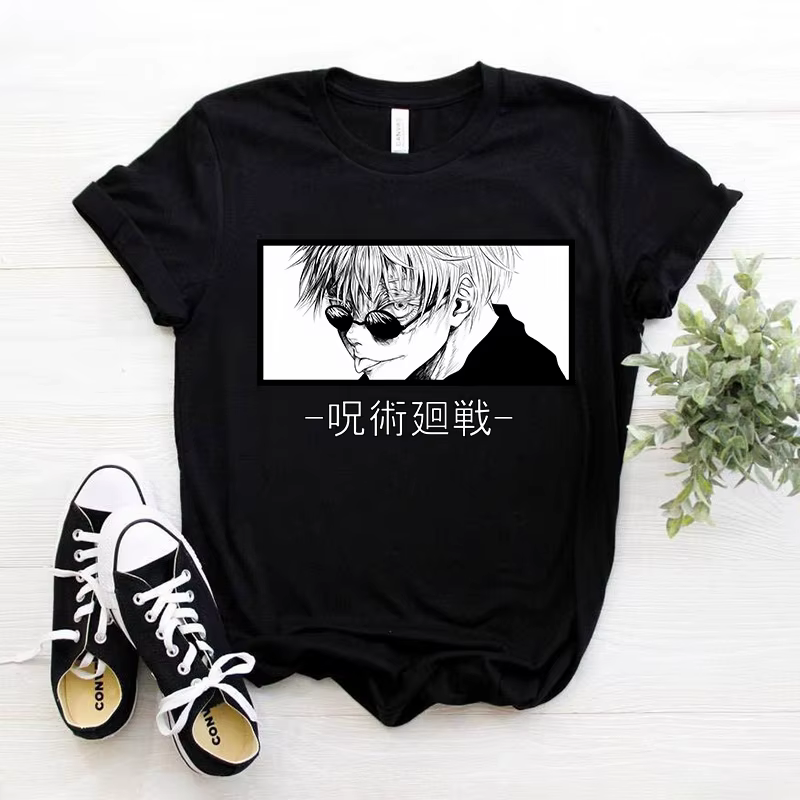 Manga japonais Gojo Satoru T-shirt hommes hauts Jujutsu Kaisen Anime