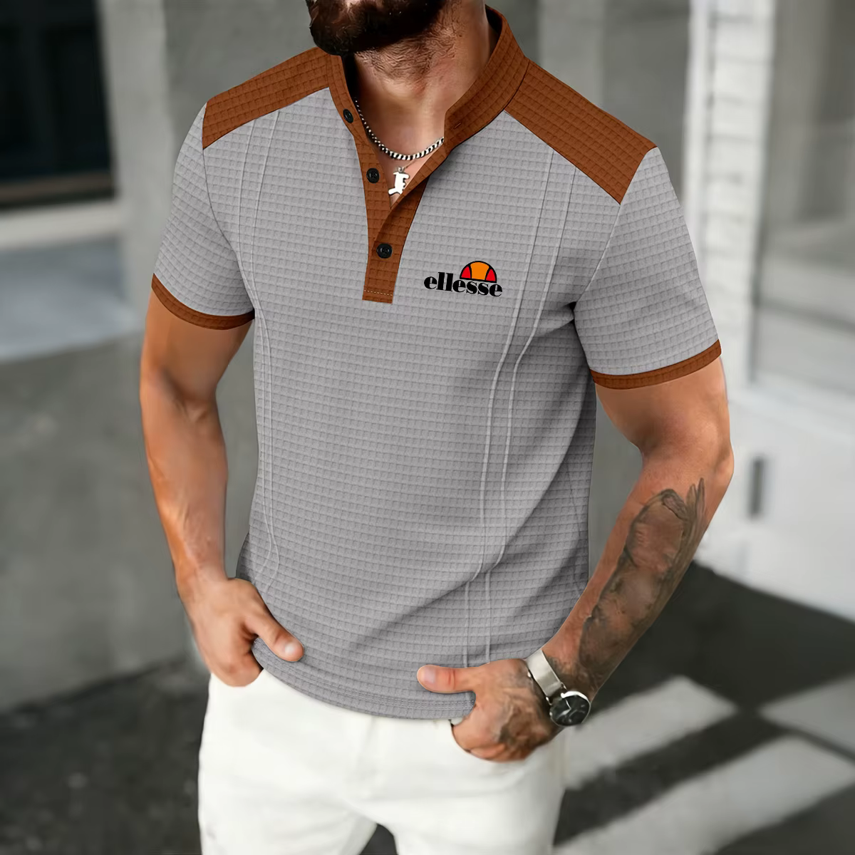 Polo Henley Premium pour Homme