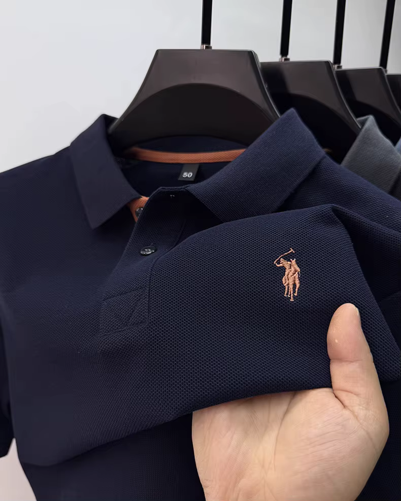 Marque de luxe 100% coton manches courtes polo shirt été nouvelles tendances poney exquis brodé t