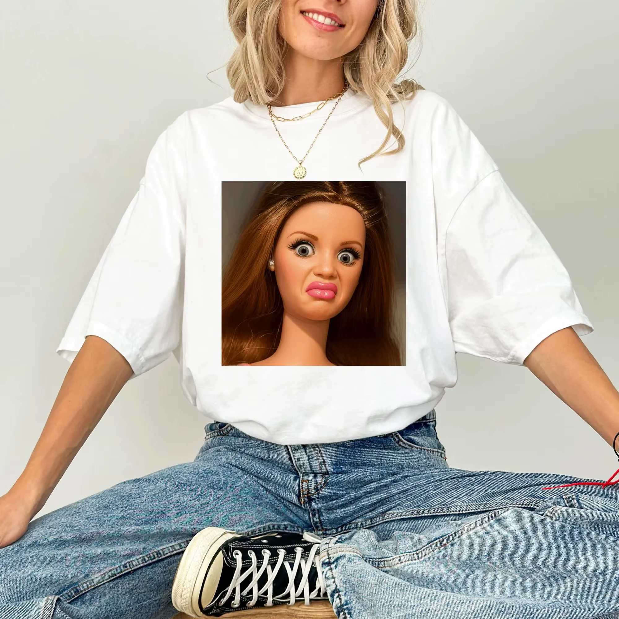 T-shirt unisexe en coton pour femme
