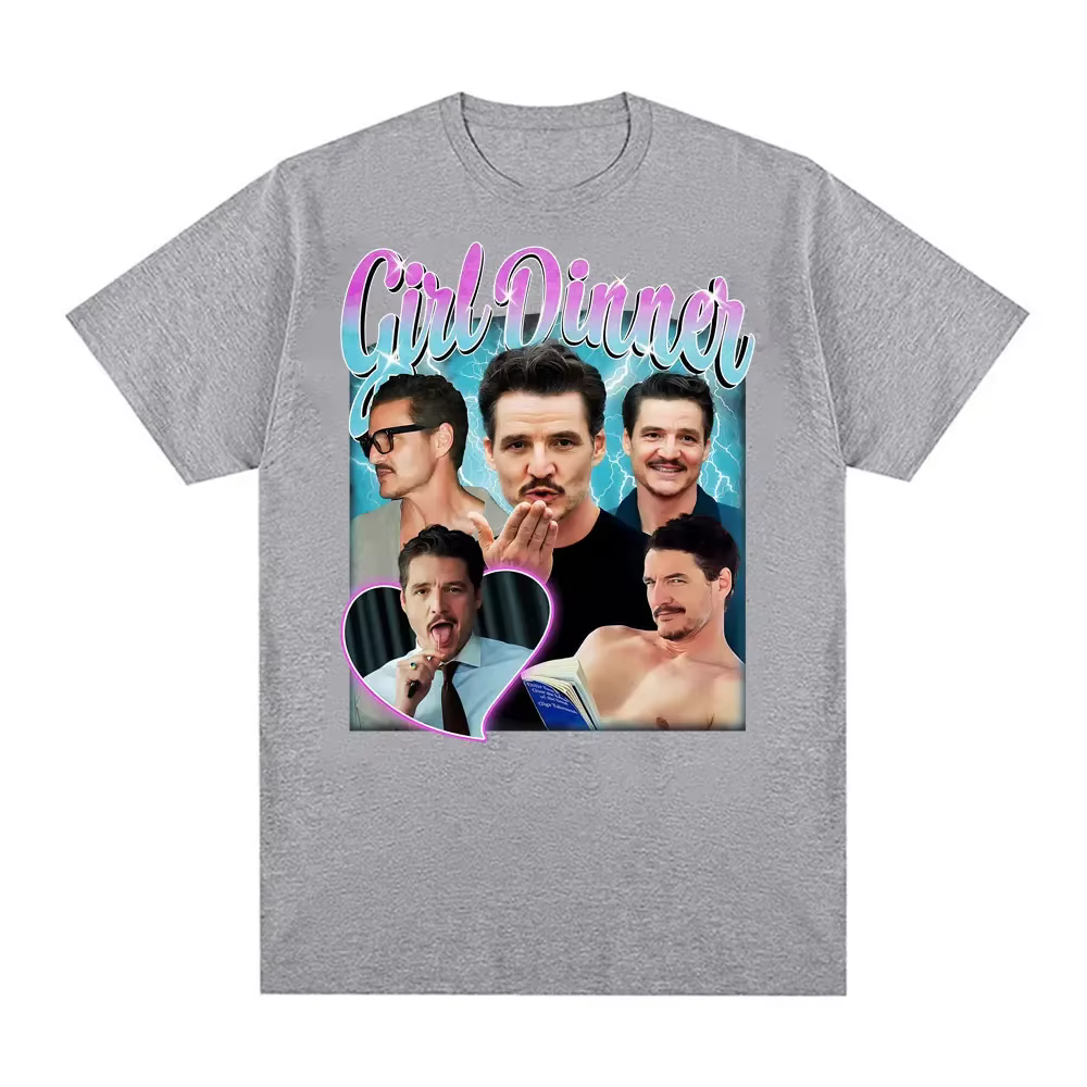 2025-26 vente chaude Pedro Pascal fille dîner T-shirt Cush Meme drôle esthétique graphique