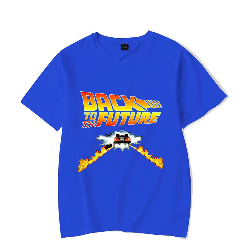 Chaud retour vers le futur imprimé t-shirts unisexe décontracté hauts été à manches courtes Harajuku
