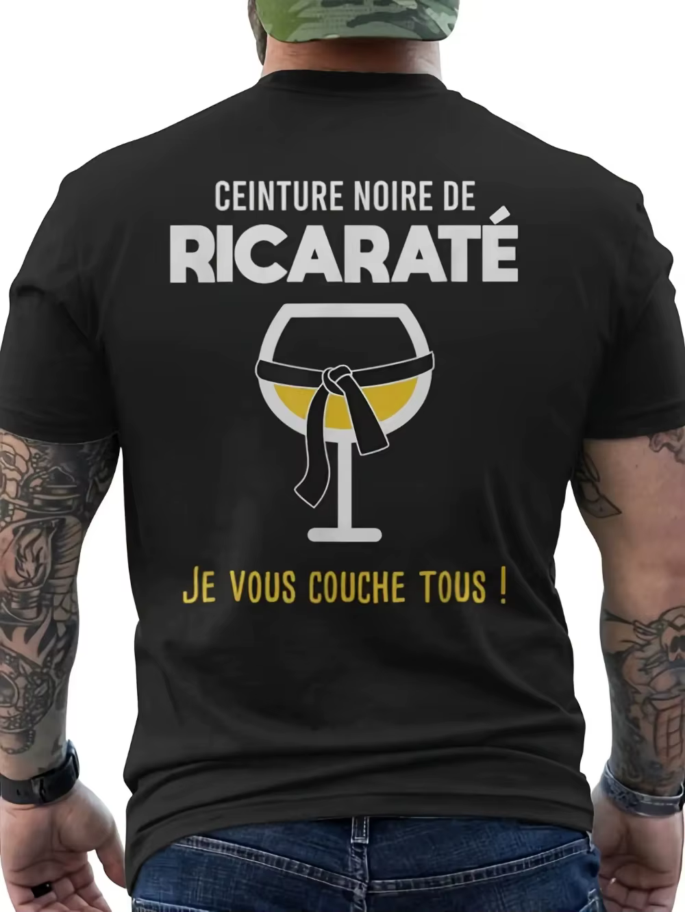 T-shirt humoristique pour homme avec motif de liqueur Pastis française