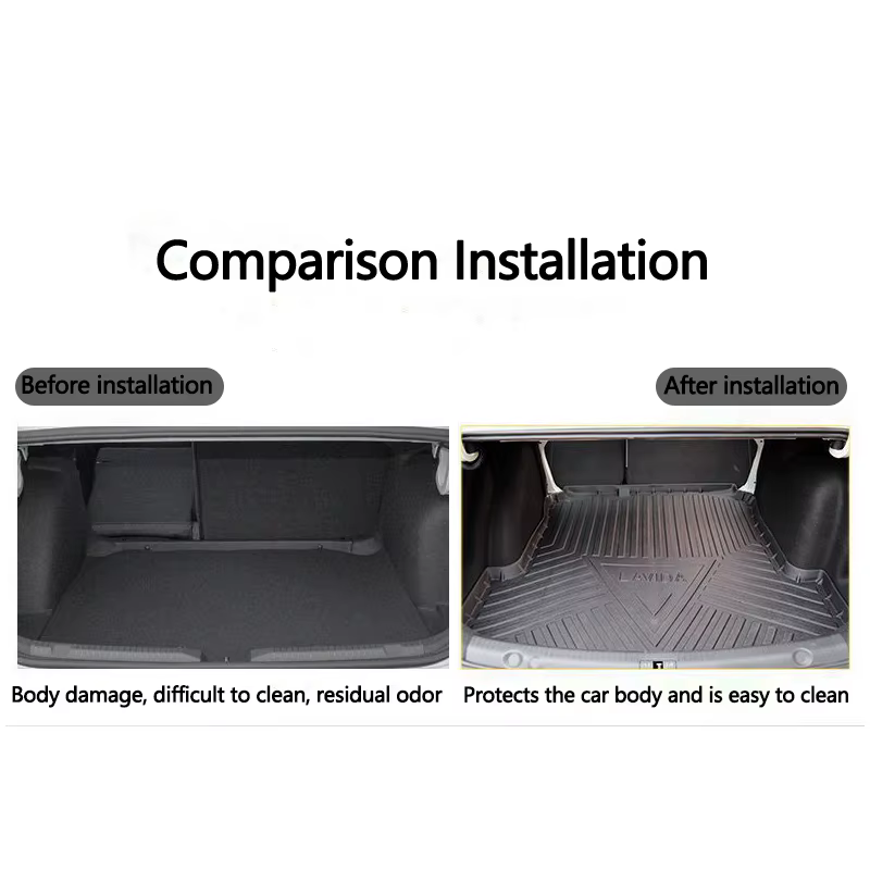 Polymères de coffre de voiture pour Volkswagen VW Polo, 6R, 6C, 61, Mk5, 2010 ~ 2017, accessoires Cargo Boot Pad, protecteur, OligWaterproof, tapis, doublure