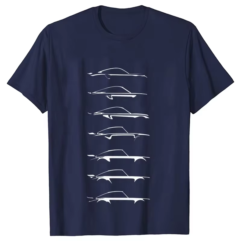 T-shirt pour hommes, design de voiture de course automobile