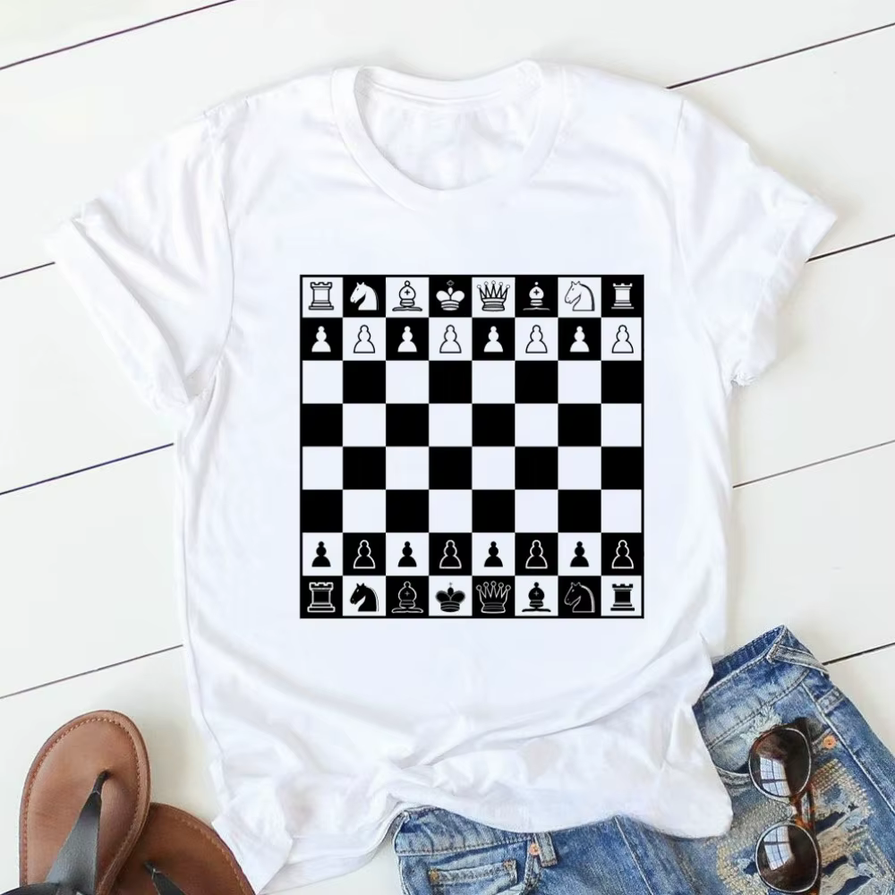 T-shirt d'échecs créatif le jeu