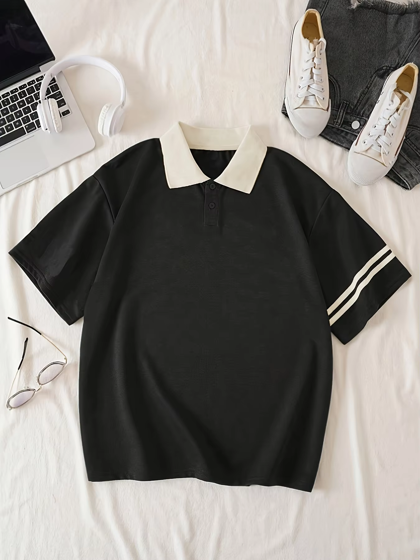 Polo polyvalent à manches courtes pour femmes