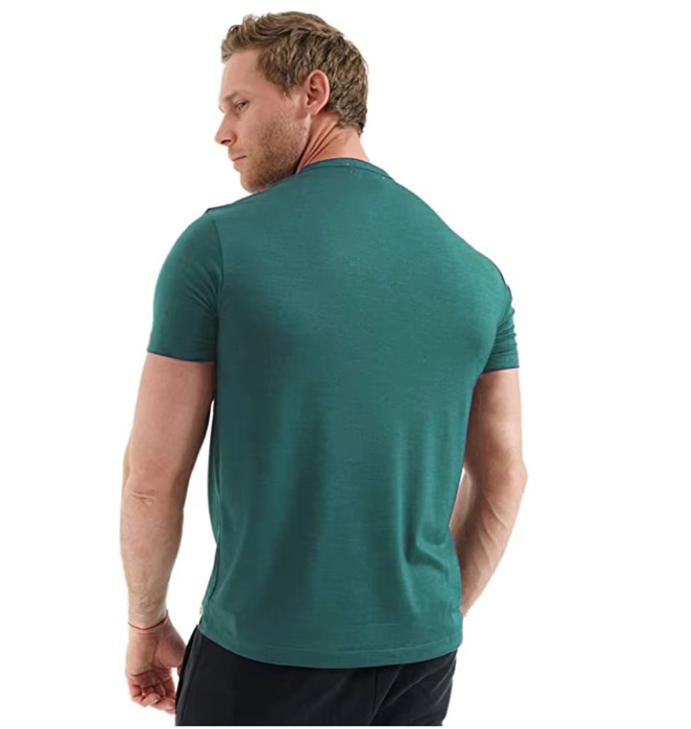 100% laine mérinos super fine t-shirt hommes couche de base chemise