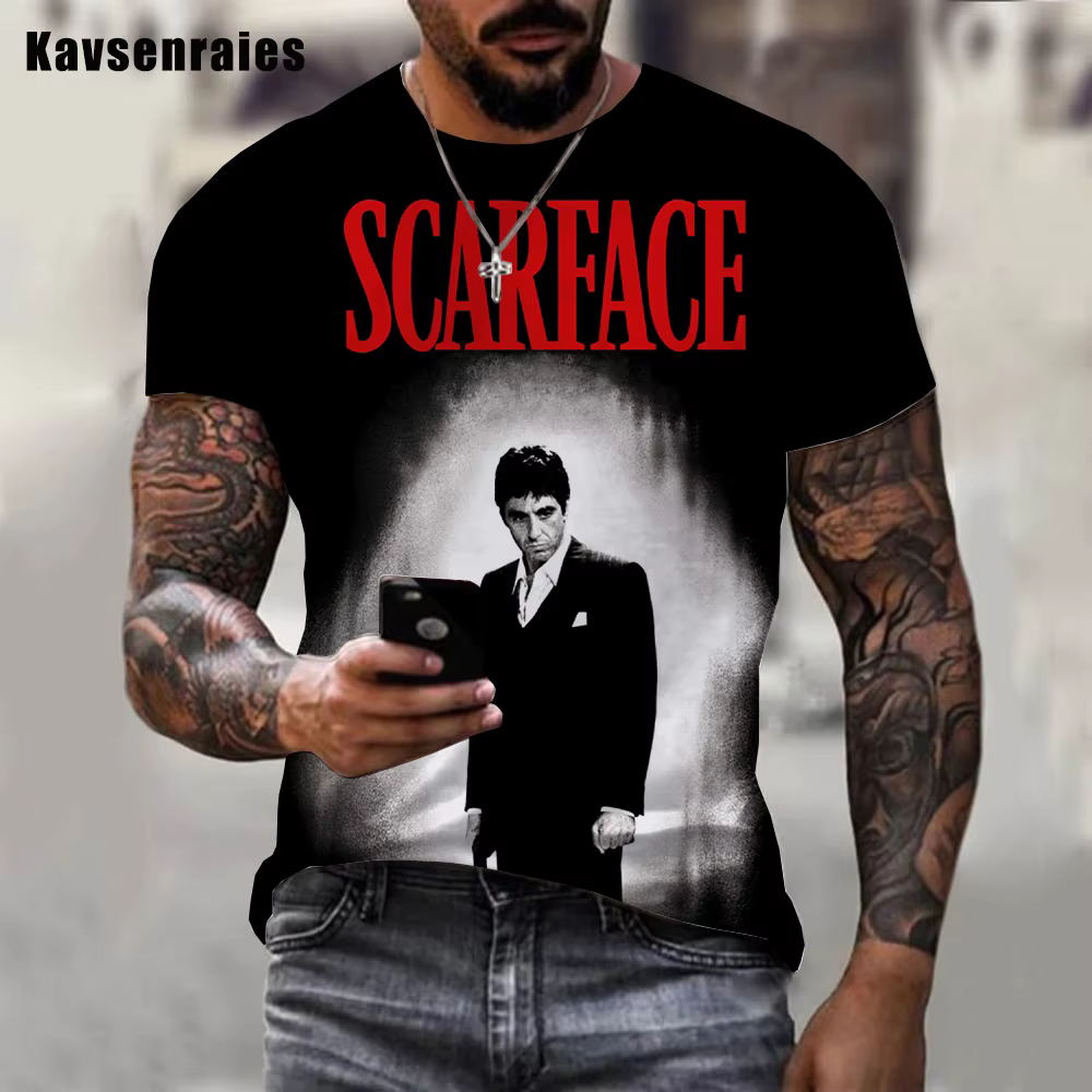 T-shirt du film planchers face Tony Montana pour hommes et femmes