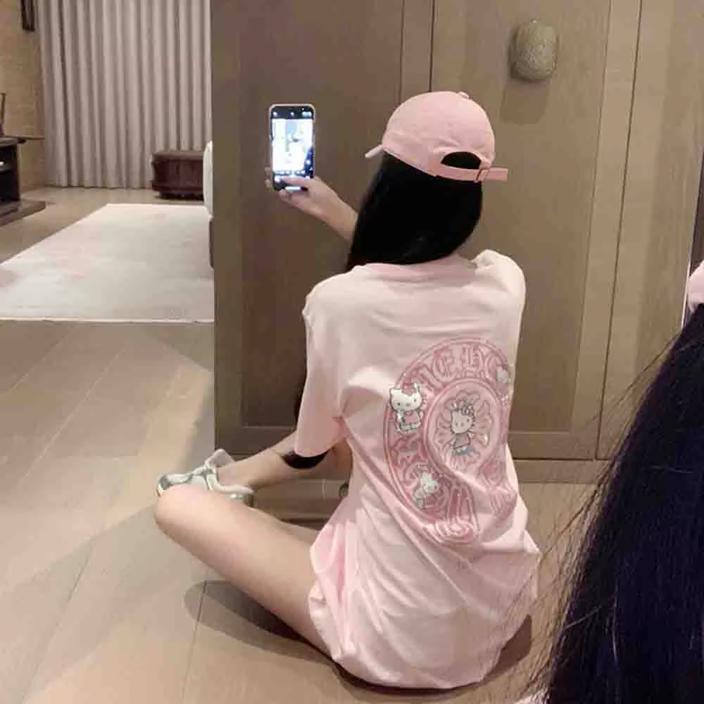 T-shirt à manches courtes pour femme Hello Kitty