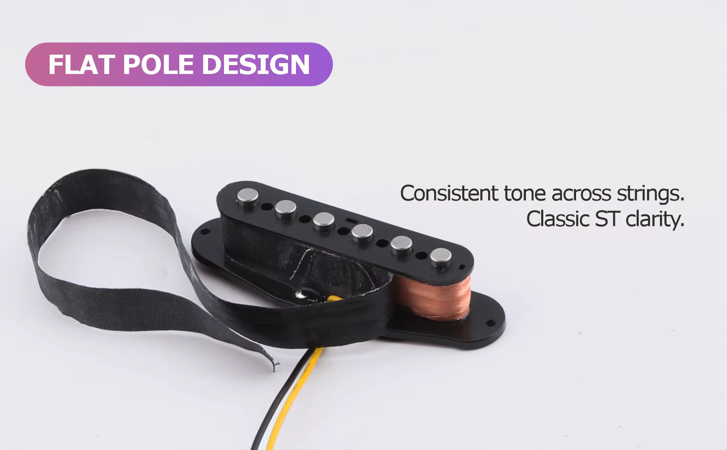 FLEOR Ensemble de micros de guitare Alnico 5 ST à bobine simple pour manche, milieu et pont, noirs