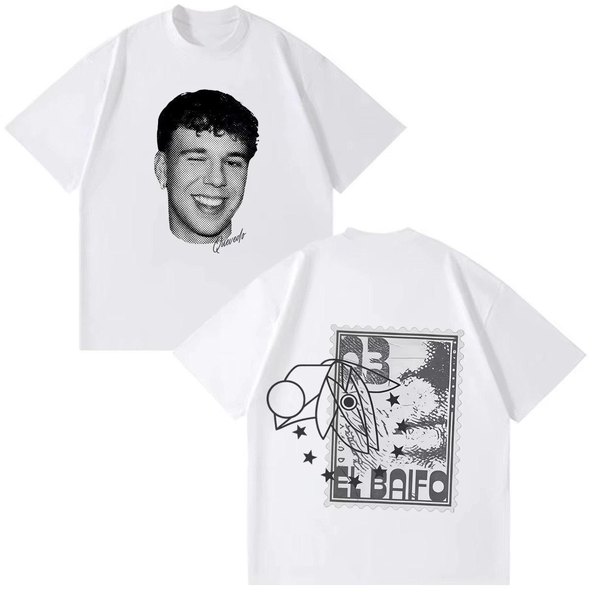 Soldes d'été : T-shirt graphique QUEVEDO EL BAIFO Album 2026 Tour pour Hommes et Femmes