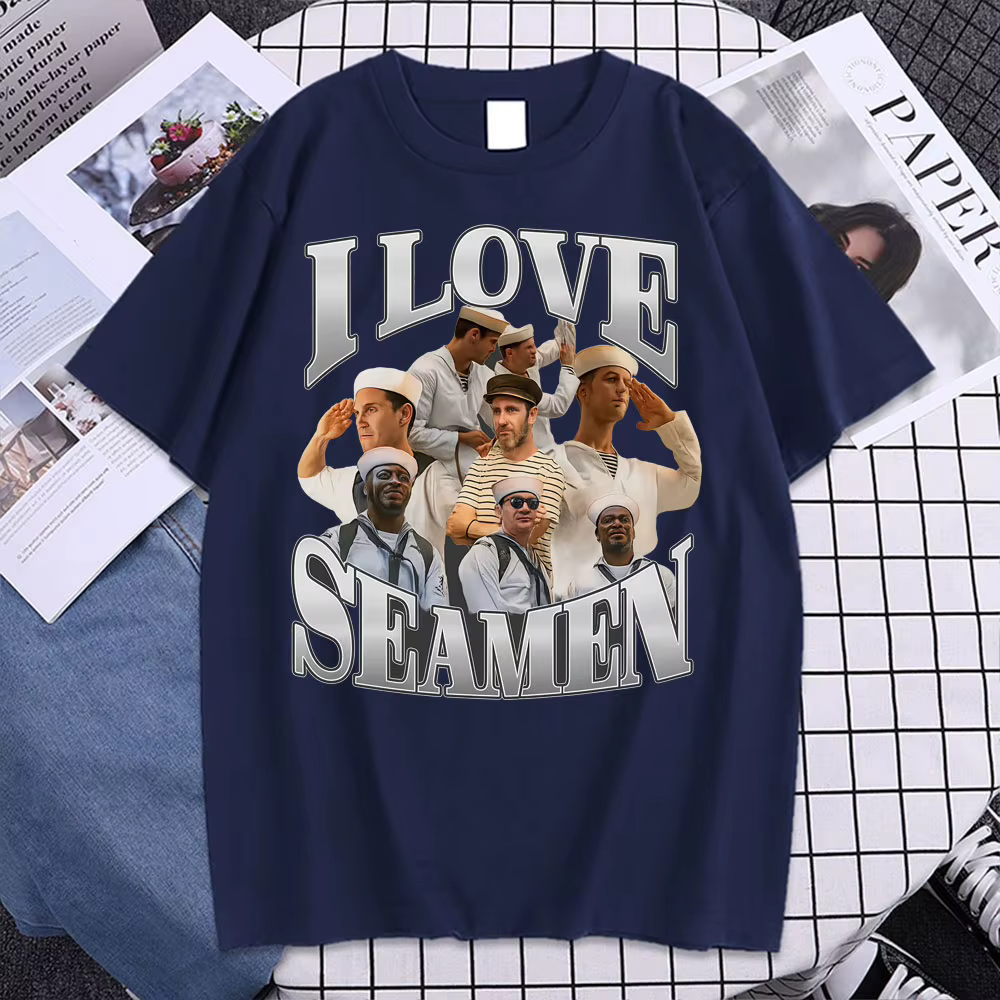 J'aime Seamen graphique t-shirt drôle Meme T-shirts hommes femmes mode été hauts à manches courtes