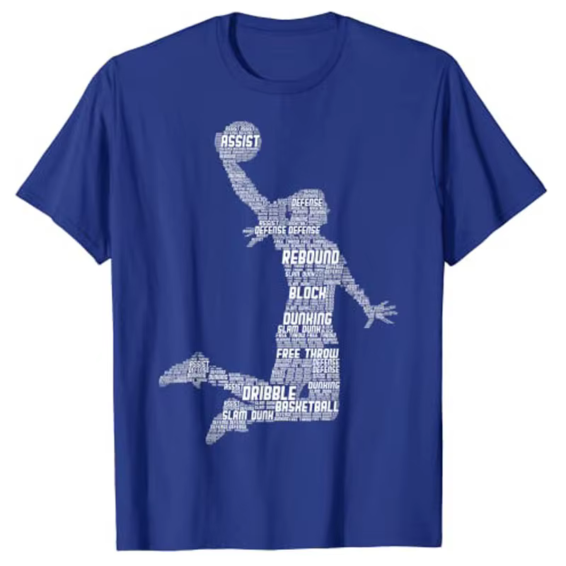 T-shirt graphique de basket-ball pour filles et femmes
