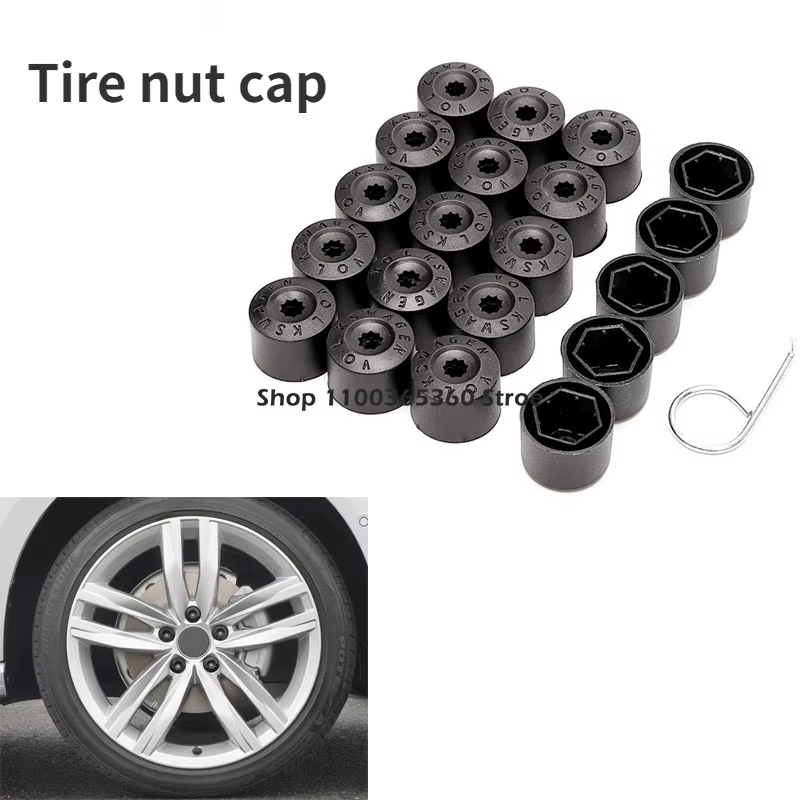 Bouchons de vis de pneu, accessoires de couvercle de boulon d'écrou de moyeu de roue de voiture, pour VW Volkswagen Jetta Polo Tiguan Golf MK4 Passat B6 Seat Leon Ibiza