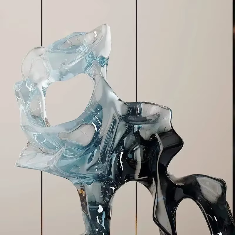 Lumière chaude de luxe, Simple, abstraite, haut de gamme, Sculpture, ornement, étagère, cadeau, salon, porche, armoire à vin, décoration