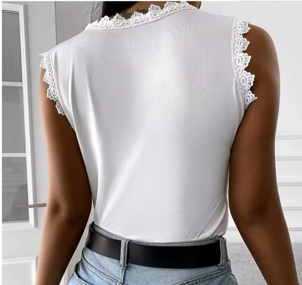 Dentelle t-shirt femmes élégant