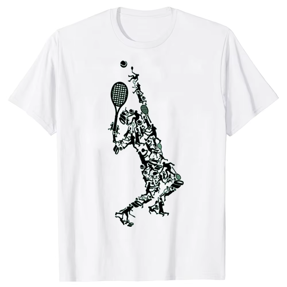 T-shirt graphique IkRacket dans le dessin pour hommes
