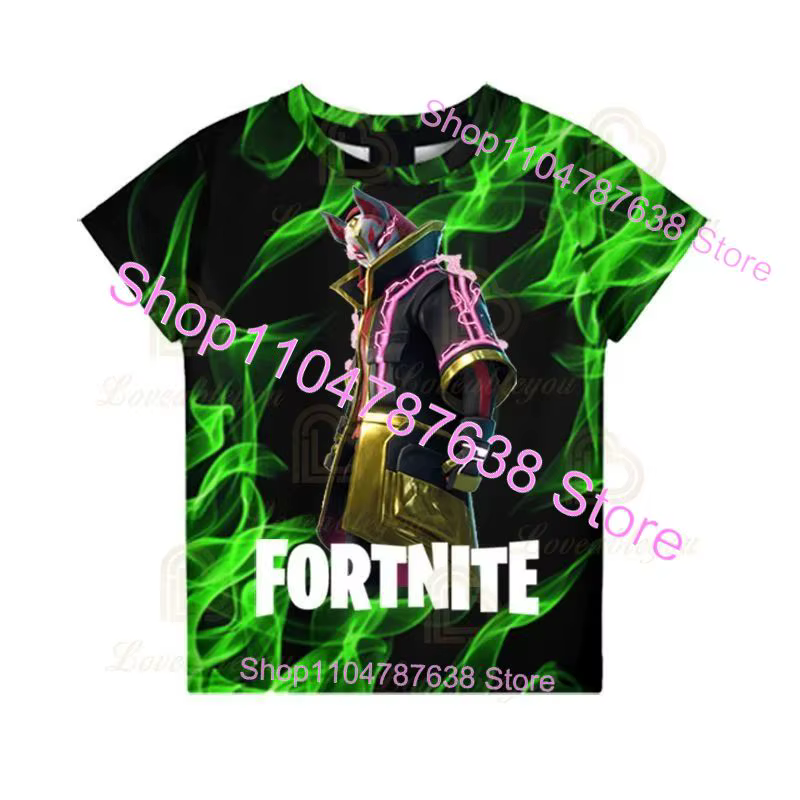 Team Leader Bear F-Fortnite T Shirt 3D Print Banana Peely T-shirt Men's Tee Battle Royale Game Summer Tops Birthday Gifts