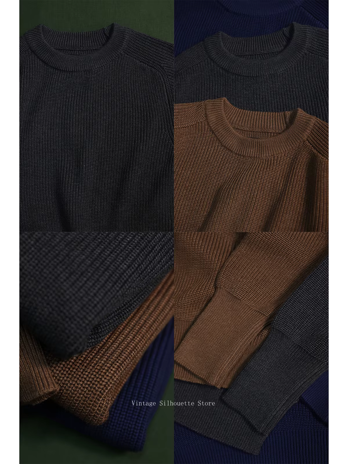 Pull classique à manches Raglan et col rond pour homme
