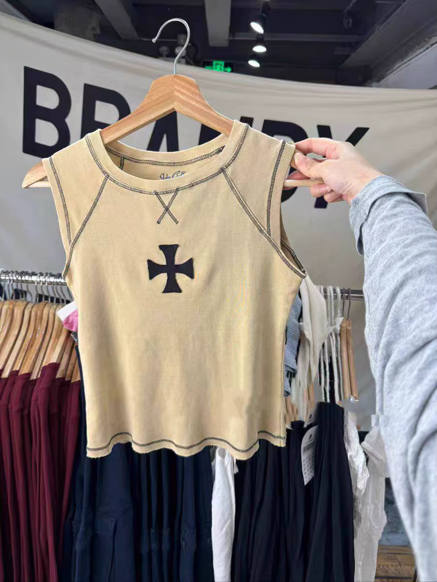 Débardeurs kaki croisés pour femmes