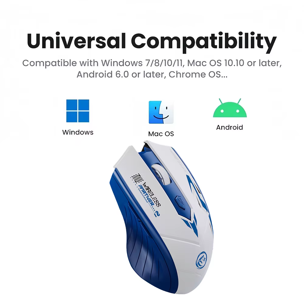 Souris Bluetooth 5.4 double Mode 2.4G souris sans fil 6 boutons souris de jeu bureau souris silencieuse souris Rechargeable pour ordinateur portable