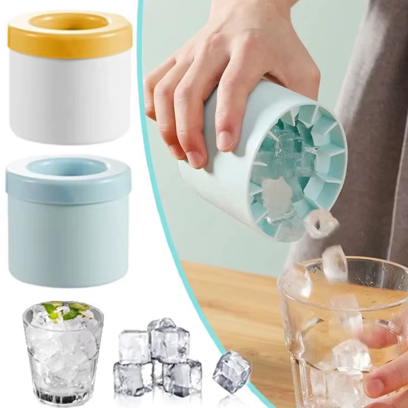 Moule à glaçons rond en Silicone, seau à glace d'été fait maison, bricolage, réfrigérateur, machine à glaçons, moule à glaçons créatif, outils de bar
