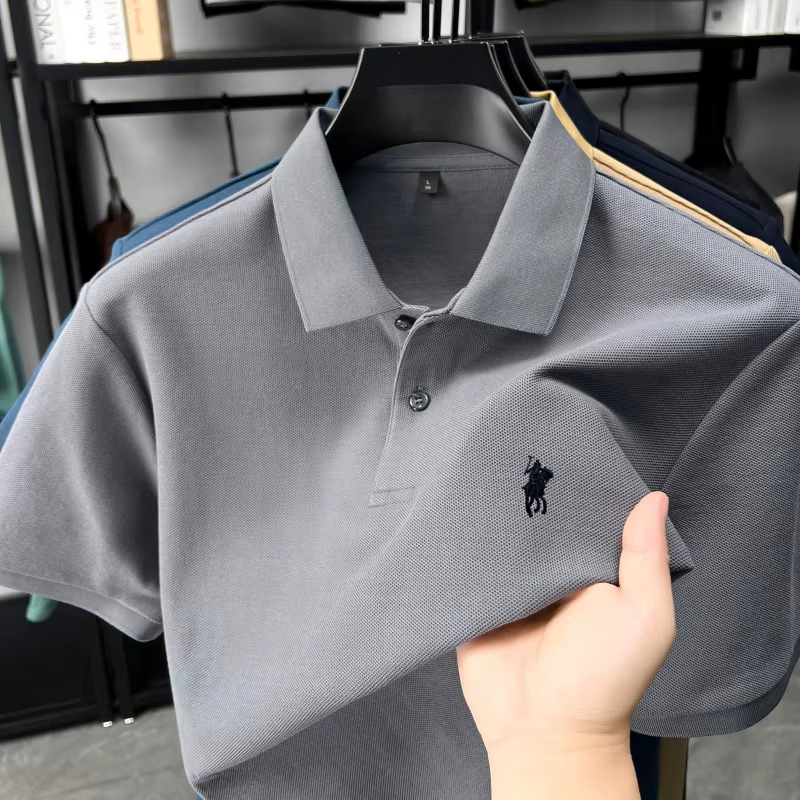 Designer marque 100% coton manches courtes polo chemise de luxe mode pony broderie hommes affaires loisirs été nouveau Respirabilité golf T-shirt