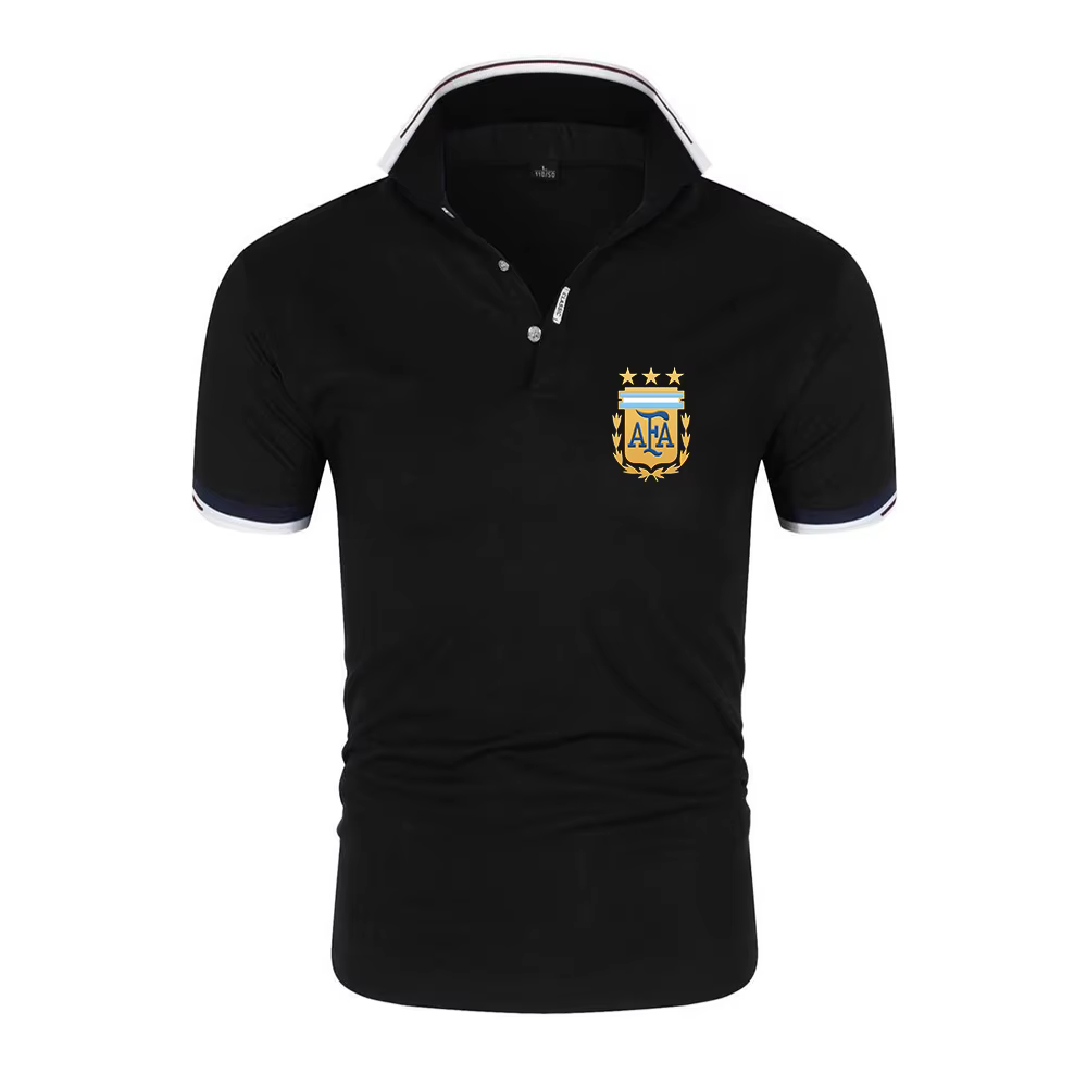 Le nouveau polo six couleurs pour hommes d'Argentine convient à l'été et présente des manches courtes en coton avec un design tendance.