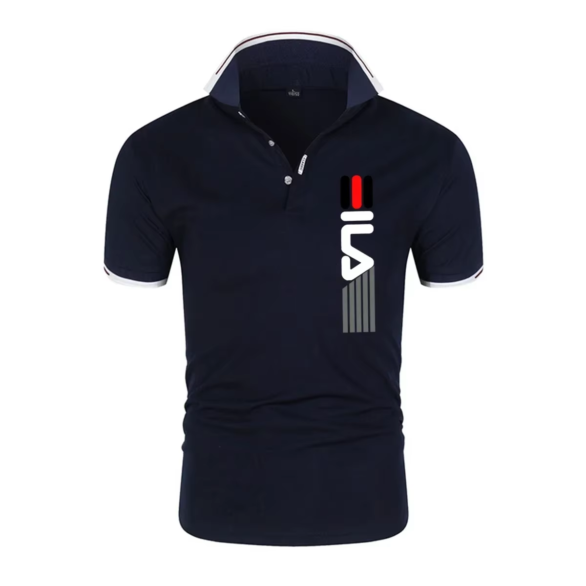 Nouveau Polo Homme Été 2026 à Revers Anti-boulochage Imprimé Manches Courtes Décontracté Chic Coupe Slim pour Hommes