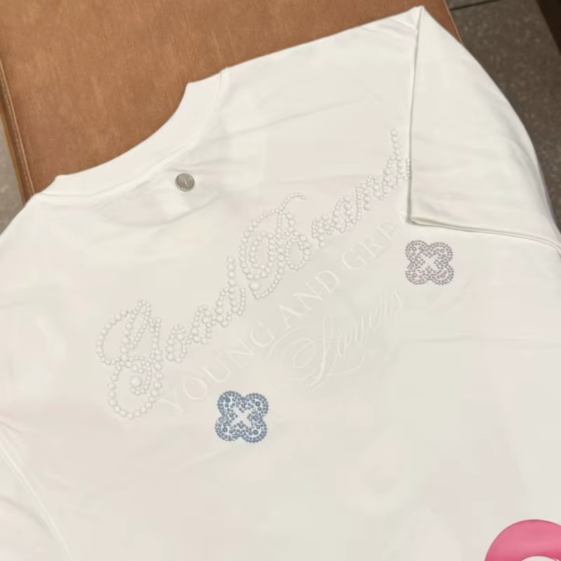 T-shirt GOODBRAND en coton respirant à col rond et manches courtes