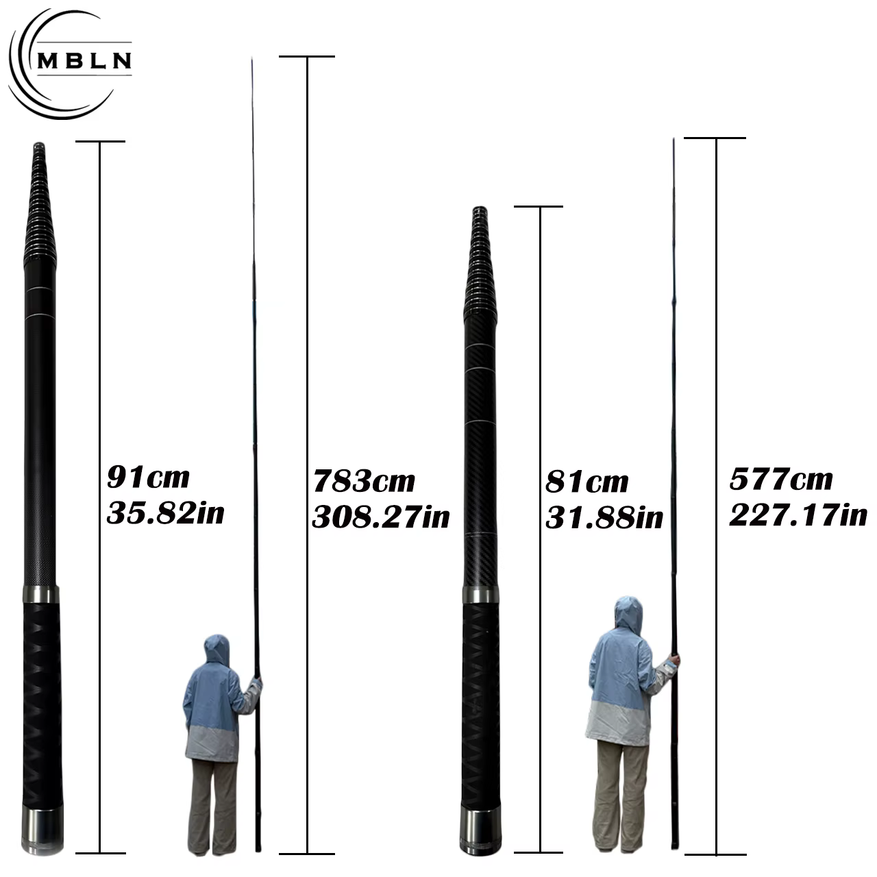 Poteau d'atterrissage télescopique en Fiber de carbone
