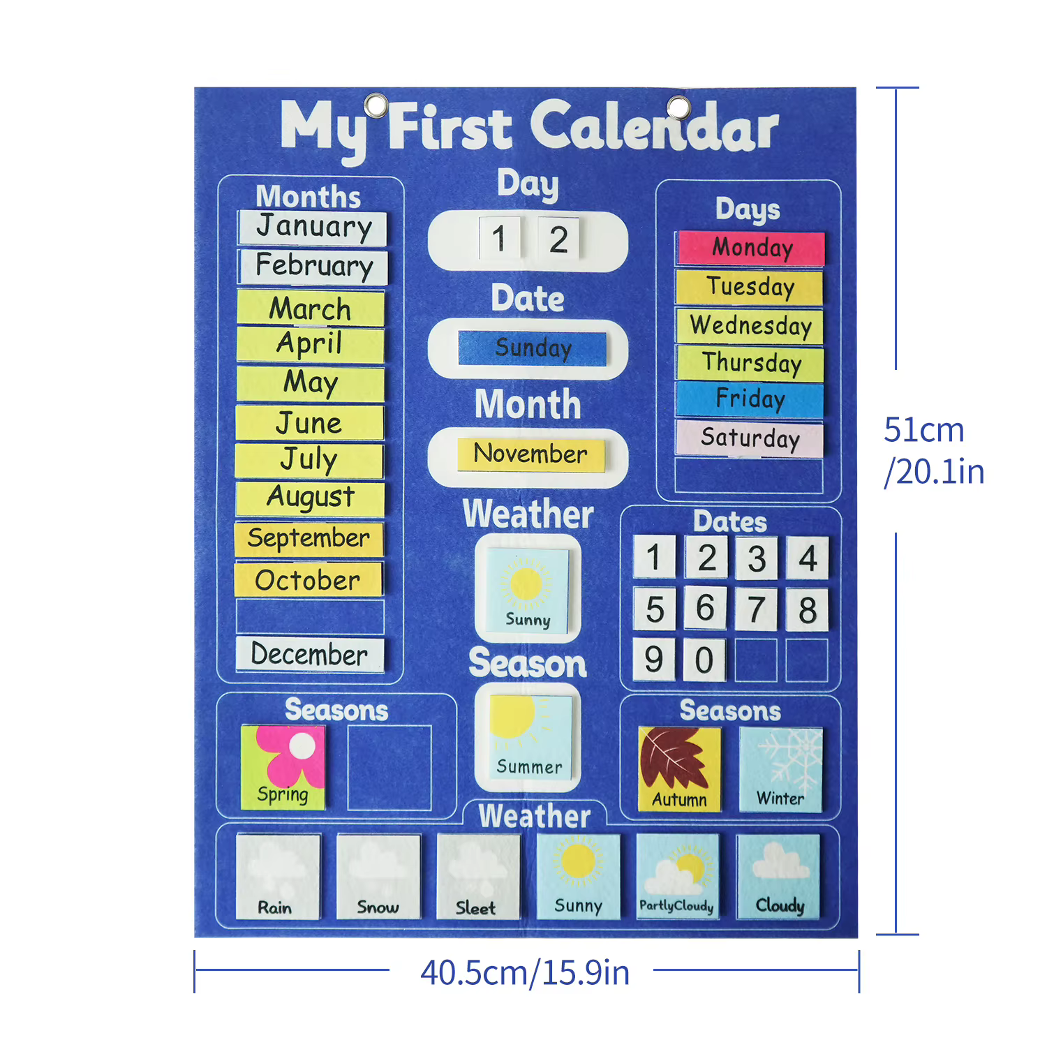 Tableau en feutre pour calendrier des enfants