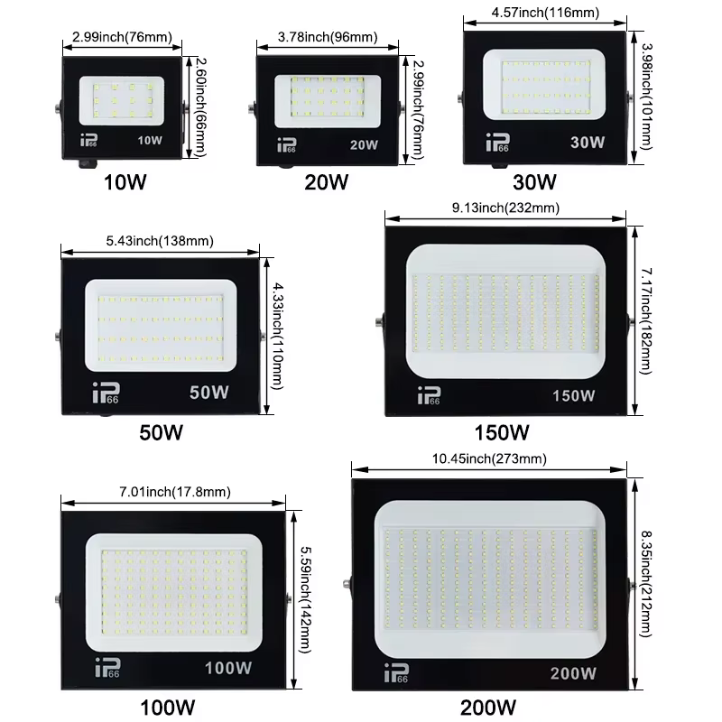 Projecteur LED 100W 150W 200W éclairage extérieur 6500K étanche Garage salle de sport rue porte appliques projecteurs AC220V