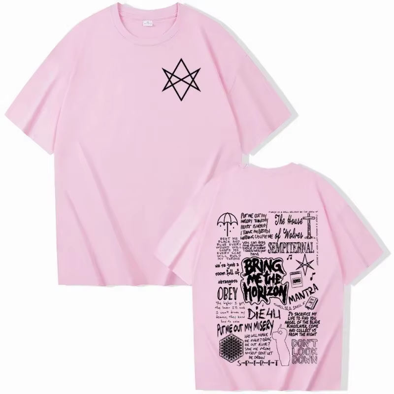 T-shirt imprimé Bring Me The Horizon pour hommes et femmes