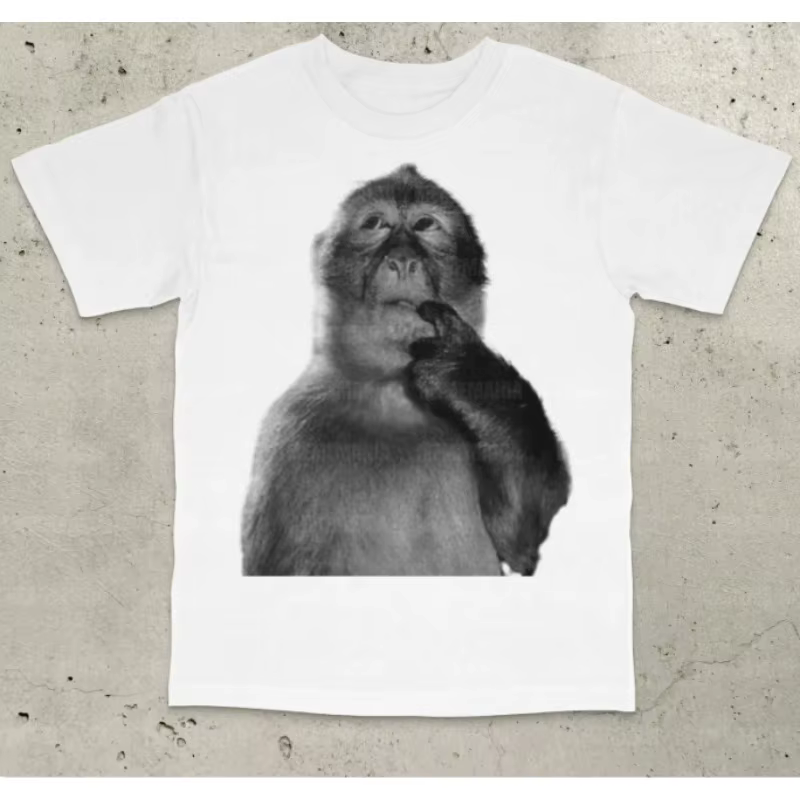 Chemise de singe drôle T-shirt idiot Meme Dank Memes Tee années 90 Vintage Bootleg Odd Core ce