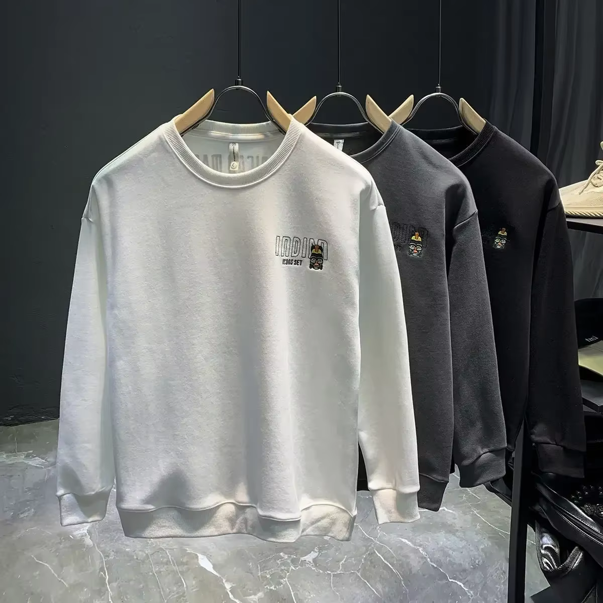 Sweat-Shirt à Col Rond pour Homme